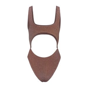 SKIMS SWIM | brown glitter monokini